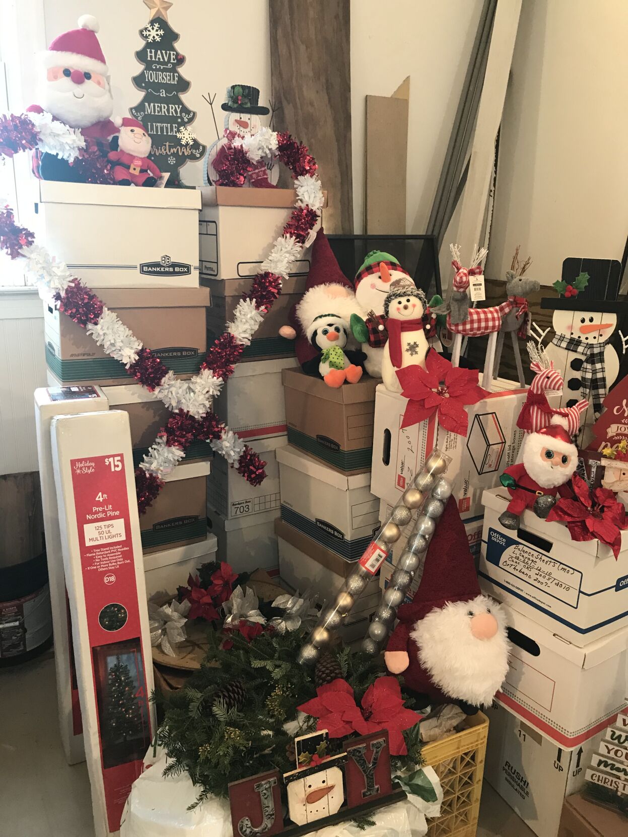 Donated decorations